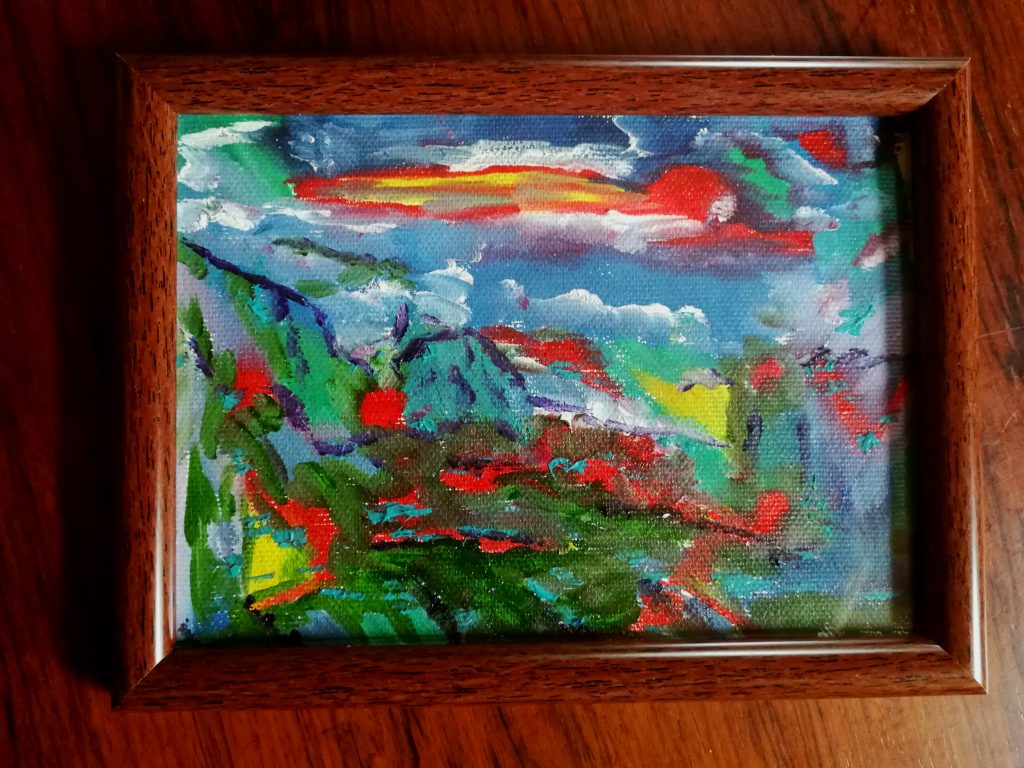 Elisabeth Six oil on canvas abstract painting